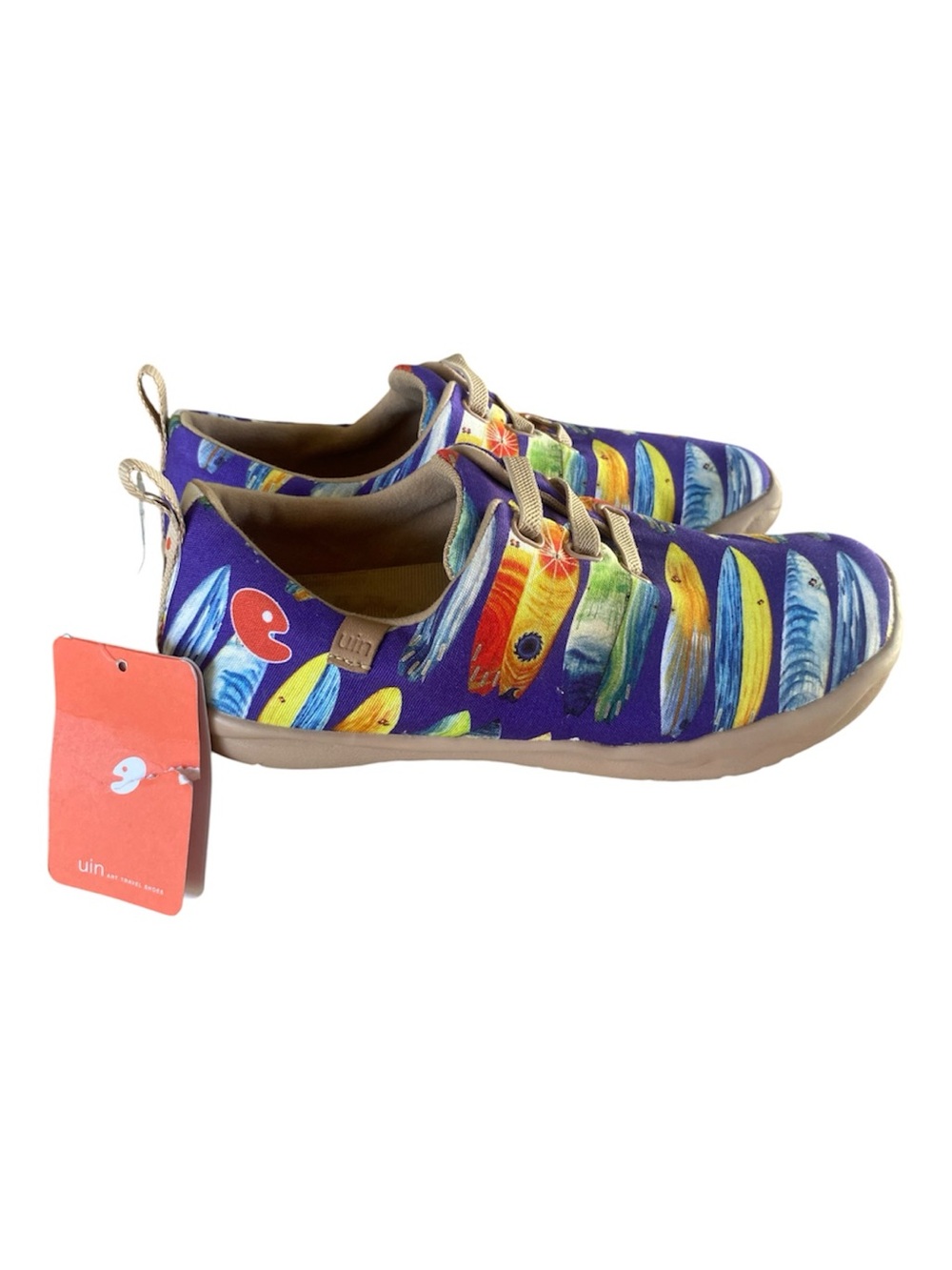 NWT UIN Shark or Surfboard Art Travel Shoes Canvas Women’s 6.5